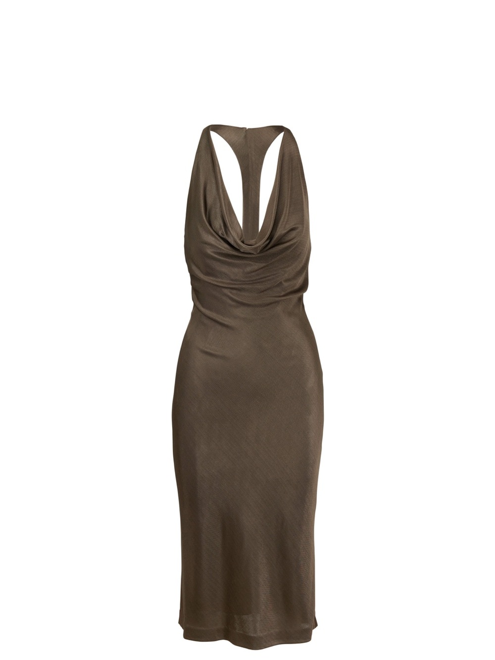 Cushnie Mink Sleeveless Pencil Dress with Cowl